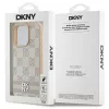 DKNY Checkered Pattern & Printed Stripes iPhone 16 Pro Case - Pink