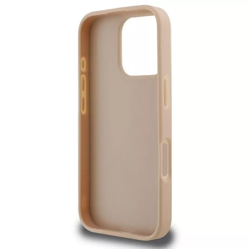DKNY Checkered Pattern & Printed Stripes iPhone 16 Pro Case - Pink
