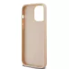 DKNY Leather Checkered Mono Pattern & Printed Stripes Case for iPhone 14 Pro Max - Pink