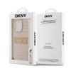 DKNY Leather Mono Stripe & Metal Logo Case for iPhone 15 Pro - Pink