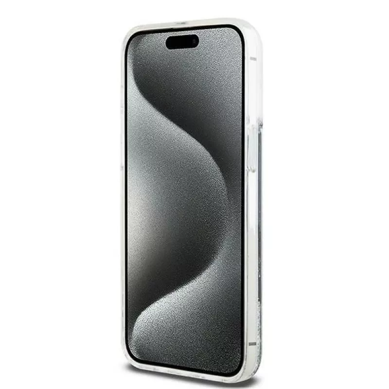 DKNY Liquid Glitter Big Logo iPhone 14 Pro Max Case - Black