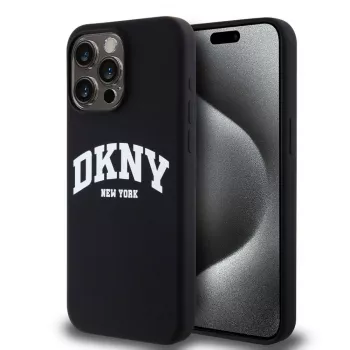 DKNY Liquid Silicone Arch Logo MagSafe Case for iPhone 14 Pro Max - Black