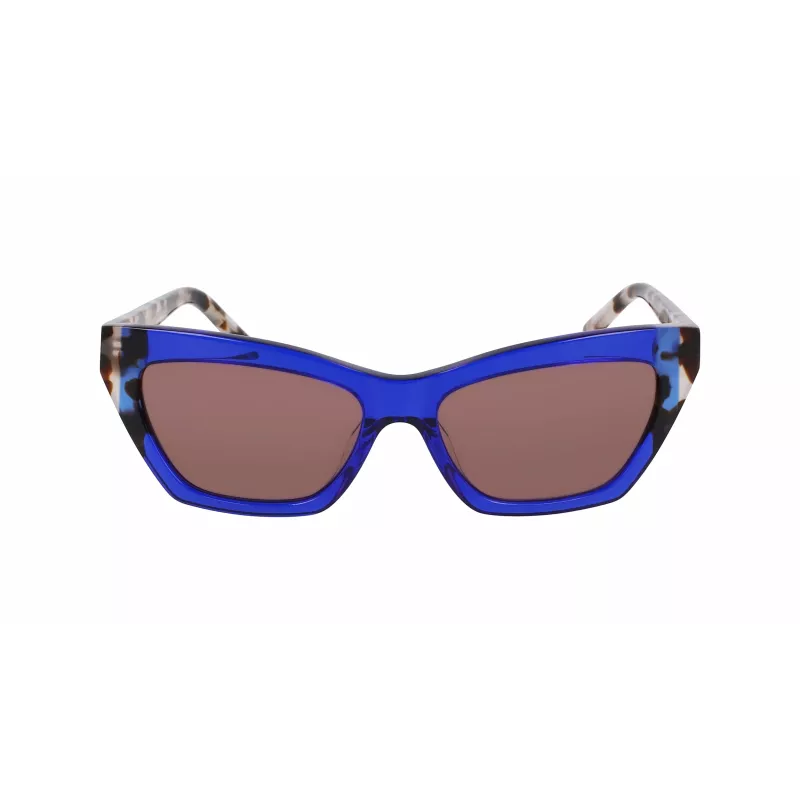 DKNY Women's DK547S5516425 Sunglasses - Havana Acetate Frame, Brown Gradient Lens, 55mm