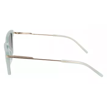 DKNY Women's DK713S Sunglasses - Brown Havana Rectangular Frame with Brown Gradient Lenses - 56mm Lens Width