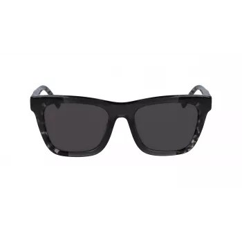 DKNY Women's Square Sunglasses DK529S-001 - Black Frame, Grey Lens, 53mm