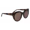 DKNY Women's Sunglasses DK517S-230 Havana Brown Rectangular 52mm