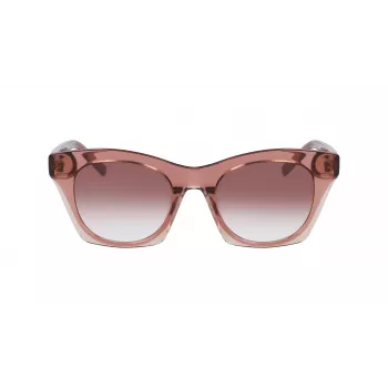 DKNY Women's Sunglasses DK541S-265 Brown Havana Square Acetate Frame with Brown Gradient Polycarbonate Lenses 51/21/140 mm
