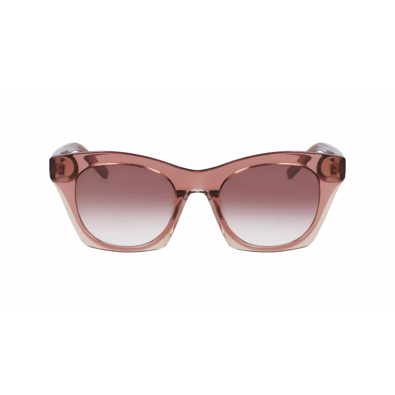 DKNY Women's Sunglasses DK541S-265 Brown Havana Square Acetate Frame with Brown Gradient Polycarbonate Lenses 51/21/140 mm