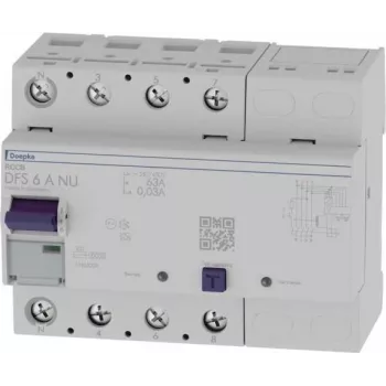 Doepke DFS6 063-4/0,03-A NU Residual Current Circuit Breaker 4-Pole 63A 30mA Type A 09144801