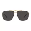 Dolce & Gabbana DG2264-02-87 Sunglasses Men Gold Frame Grey Lens Pilot 61mm