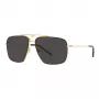 Dolce & Gabbana DG2264-02-87 Sunglasses Men Gold Frame Grey Lens Pilot 61mm