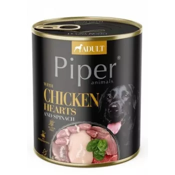 DOLINA NOTECI Piper Chicken Hearts with Spinach Wet Dog Food 800 g