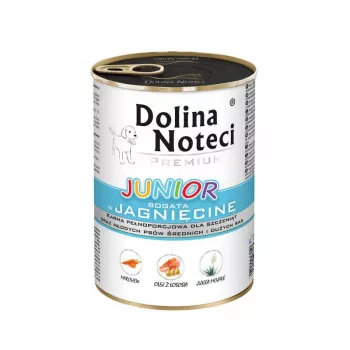 Dolina Noteci Premium Junior Rich in Lamb Wet Dog Food for Medium & Large Breed Puppies, 400g Can