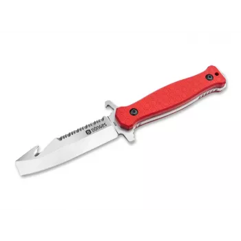 Dönges Expert Fire Knife 02DG001 Rescue Folding Knife with Glass Breaker and Belt Cutter, Black