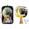 Donic Schildkröt 788490 Table Tennis Bat Set, 2 Wooden Rackets, Black Rubber, Beginner Level 100