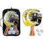 Donic Schildkröt 788490 Table Tennis Bat Set, 2 Wooden Rackets, Black Rubber, Beginner Level 100