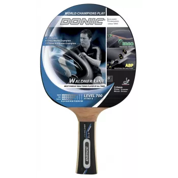 Donic Schildkröt WALDNER 700 Table Tennis Racket - Allround/Attacking, 5-Ply Poplar, Vari Slick Rubbers, Concave ERGO Grip