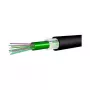 DRAKA A-DQ(ZN)B2Y 12G50/125 Outdoor Fiber Optic Cable, 12 Fibers, Multimode OM2, 1.5kN, PE Sheath, Black