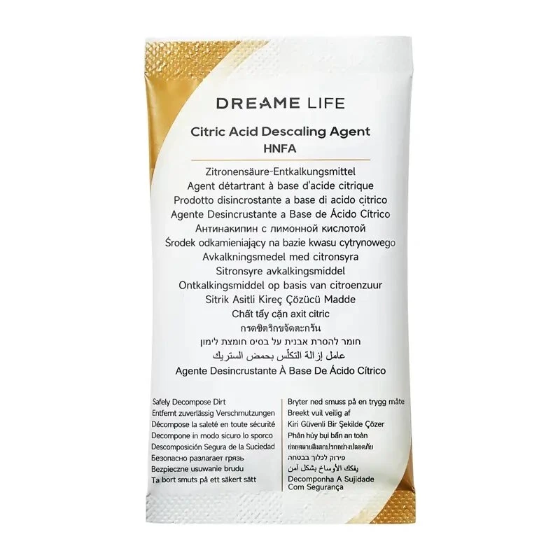 Dreame HNFA Descaling Solution for N20 Steam Cleaner – 12 x 20g Sachets (Citric Acid)