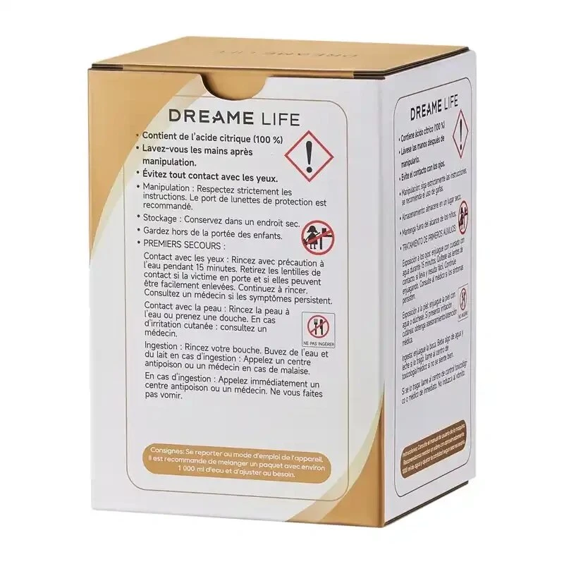 Dreame HNFA Descaling Solution for N20 Steam Cleaner – 12 x 20g Sachets (Citric Acid)