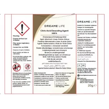 Dreame HNFA Descaling Solution for N20 Steam Cleaner – 12 x 20g Sachets (Citric Acid)