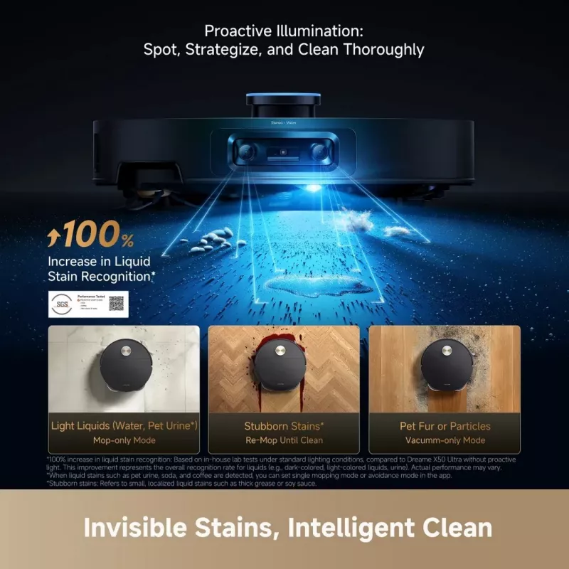 Dreame X60 Ultra Complete RLX87DE-BK Robot Vacuum Cleaner with Wet & Dry Mopping, Black