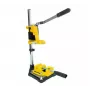 DREL Drill Stand with Vise for Handheld Electric Drills, Cast Iron Base, 60 mm Stroke, 43 mm Collar Clamp, Blue/Black