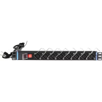 DSIT DS-8PDU-C13 Power Distribution Unit – 1U Rackmount PDU, 8x IEC C13 Outlets, 10A 250V, 2m Cable, Black