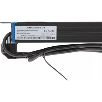 DSIT DS-8PDU-C14 1U Rack PDU 8x C13 Outlets C14 Plug 10A 2300W 2m Black