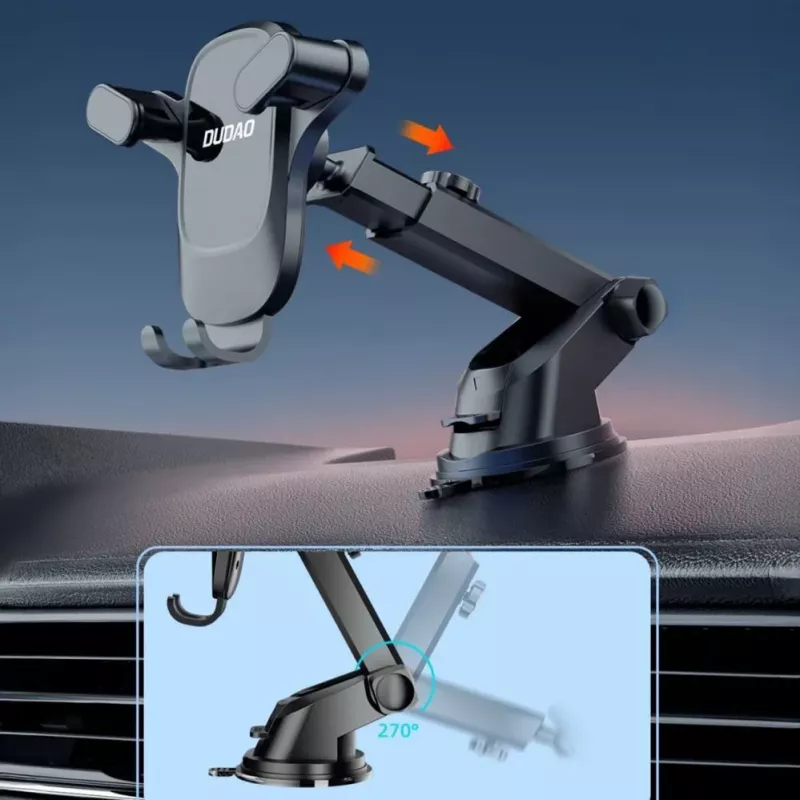 Dudao F5PRO+ Car Holder with Suction Cup - Black