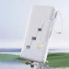 Dudao K11 10000mAh Powerbank with Built-in Cables White
