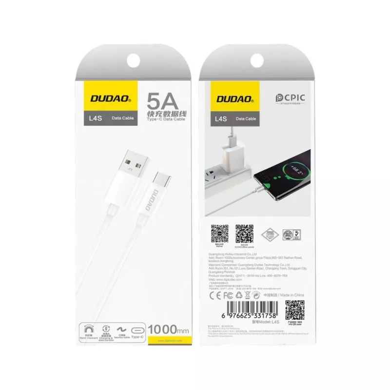 Dudao USB-A to USB-C Cable 1m Black