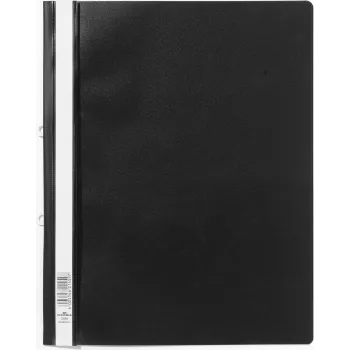 DURABLE 258001 Sichthefter A4+ Report Cover with Filing Strip, Transparent Front, Blue Back, Pack of 25