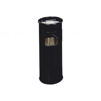 DURABLE 3330-01 Round Metal Waste Bin, 17 L, Silver