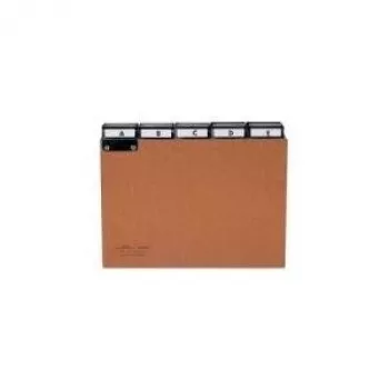 DURABLE A4 5-Tab Alphabetical Index Register, Pressboard, Grey 424511