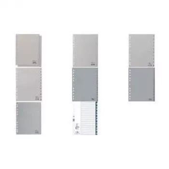 DURABLE A4 Numbered Index Dividers 1-31, 31-Part, Embossed Multi-Coloured Tabs, Grey Polypropylene, Universal Punching 675627
