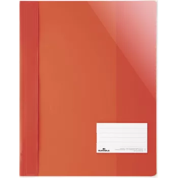DURABLE A4+ Report File with Labeling Window 90x57 mm, Transparent, Pack of 25 269003