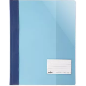 DURABLE A4+ Transparent Report File with Label Window, 90 x 57 mm, Pack of 25 269006