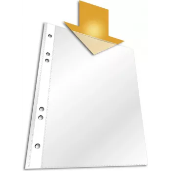 DURABLE BUSINESS A5 Document Sleeves, 4-Hole, Crystal Clear, 100 pcs (4 x 25) 265019