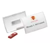 DURABLE CLICK FOLD Magnetic Name Badge Holder 90x54 mm, Transparent, Pack of 10 (821519)