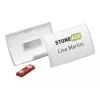DURABLE CLICK FOLD Magnetic Name Badge Holder 90x54 mm, Transparent, Pack of 10 (821519)