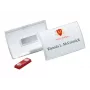 DURABLE CLICK FOLD Magnetic Name Badge Holder 90x54 mm, Transparent, Pack of 10 (821519)