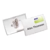 DURABLE CLICK FOLD Name Badge Holder with Combination Clip, 90 x 54 mm, Transparent, Pack of 25 (821419)