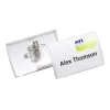 DURABLE CLICK FOLD Name Badge Holder with Combination Clip, 90 x 54 mm, Transparent, Pack of 25 (821419)