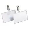 DURABLE CLICK FOLD Name Badge with Clip, 90x54 mm Insert, Transparent, Pack of 25 821619