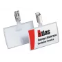 DURABLE CLICK FOLD Name Badge with Clip, 90x54 mm Insert, Transparent, Pack of 25 821619