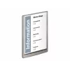 DURABLE CLICK SIGN A4 Portrait Door Sign Silver 486737