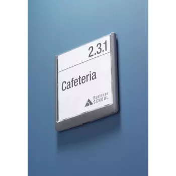 DURABLE CLICK SIGN Door Sign 149 x 148.5 mm Silver 486237