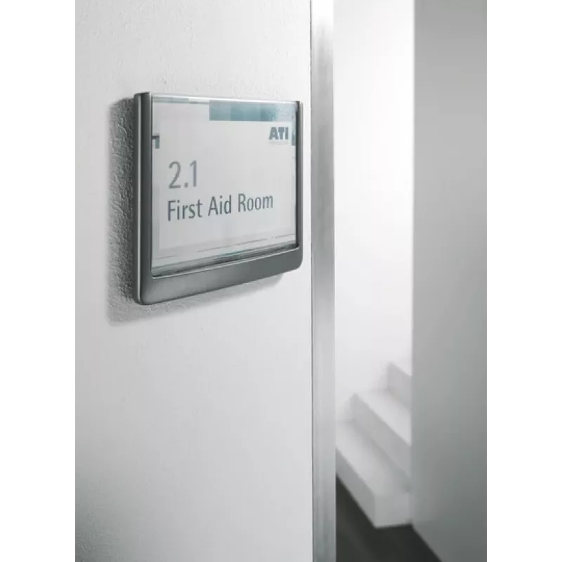 DURABLE CLICK SIGN Door Sign 149 x 148.5 mm Silver 486237