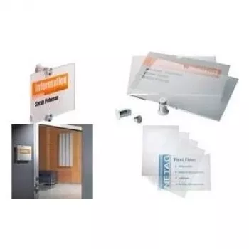 DURABLE CRYSTAL SIGN® A5 Replacement Films, 10-Pack, Clear 483319